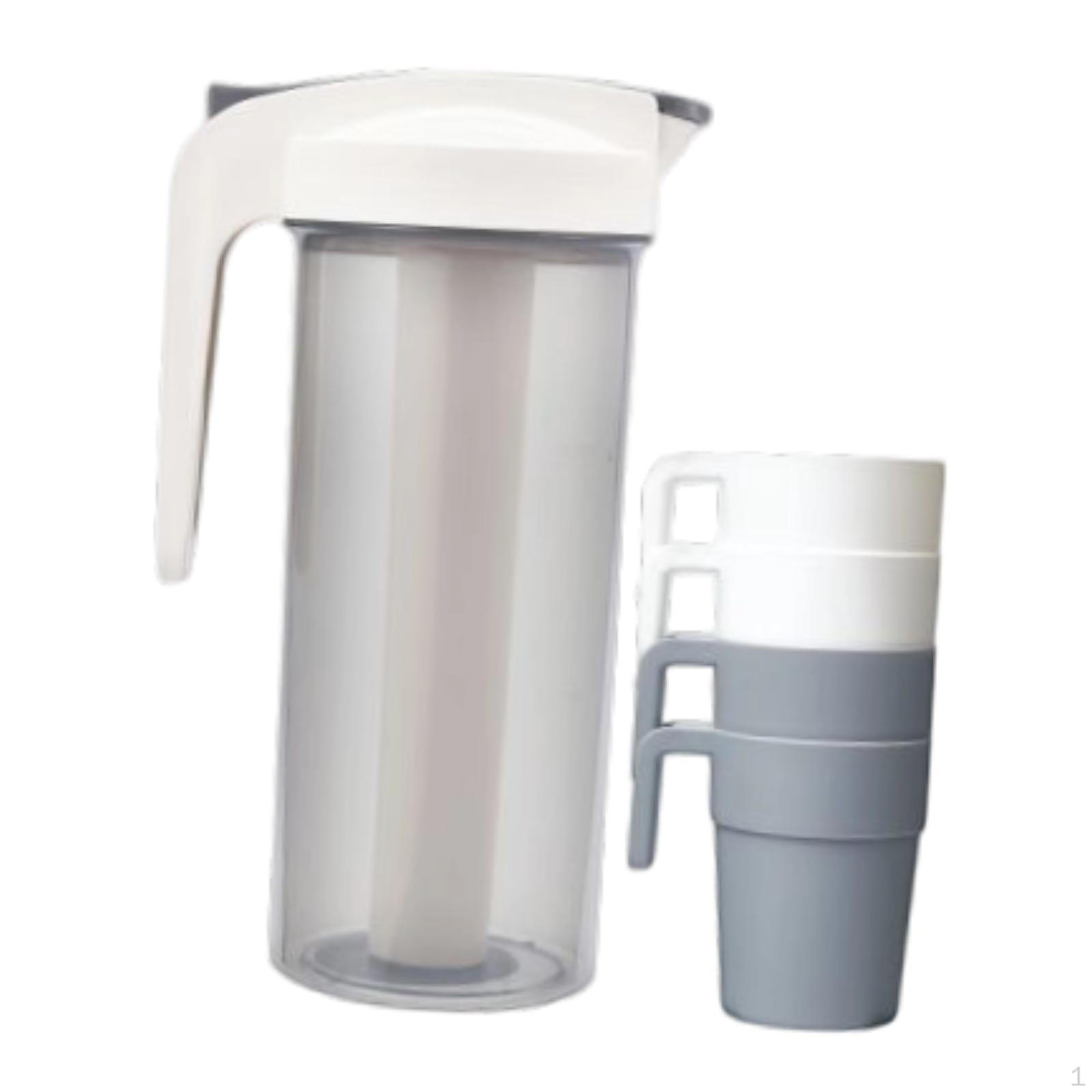 Cold Water Jug Bottle Set Easy to Clean Leak-proof with Lid Pitcher Juice Container for Garden White
Cold Water Jug Bottle Set Easy to Clean Leak-proof with Lid Pitcher Juice Container for Garden White