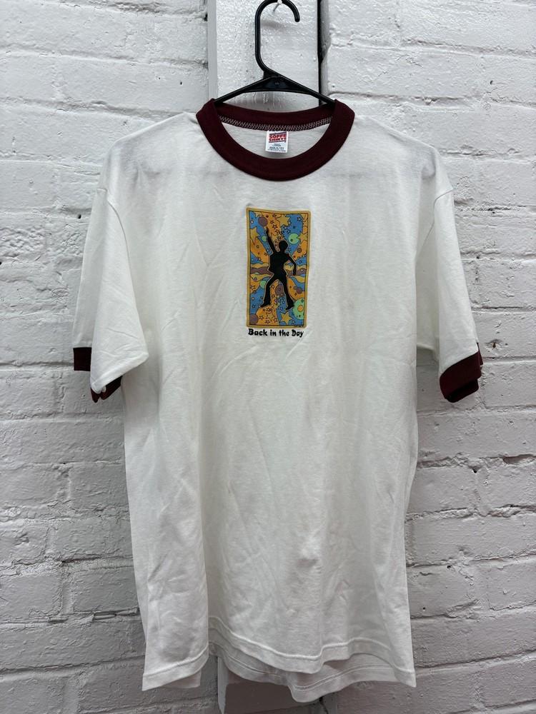 Vintage Back In The Day Shirt Mens Large White Ringer Graphic Retro 90s USA Unisex T-Shirt XL
Vintage Back In The Day Shirt Mens Large White Ringer Graphic Retro 90s USA Unisex T-Shirt XL