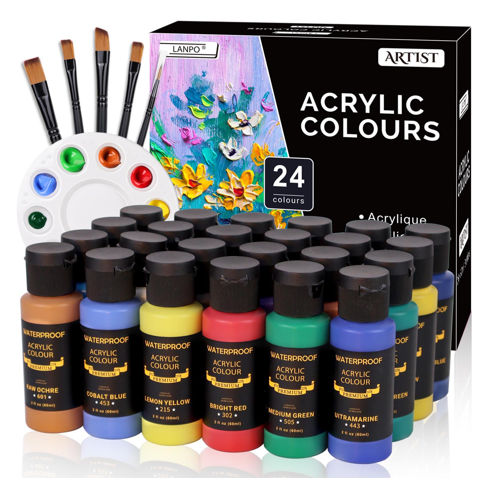 LANPO Waterproof Fade-Resistant 24-Color Acrylic Paint Set for Children s Doodling and Wall Art
LANPO Waterproof Fade-Resistant 24-Color Acrylic Paint Set for Children s Doodling and Wall Art