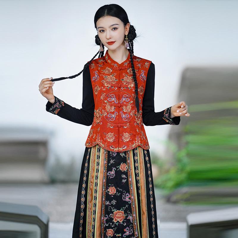 Spring Ethnic Style Women s Retro Embroidered Floral Sleeveless Vest Jacket XXL помаранчевий
Spring Ethnic Style Women s Retro Embroidered Floral Sleeveless Vest Jacket XXL помаранчевий