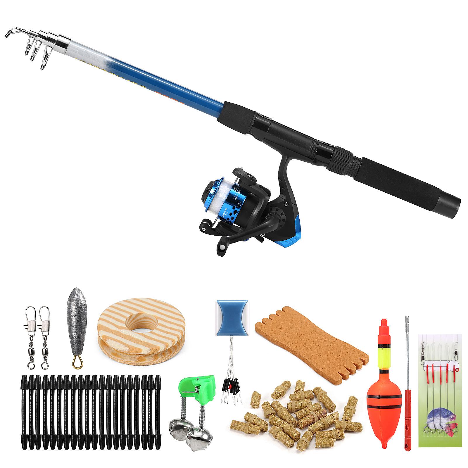 Fishing Rod and Reel Combo Full Kit 1.8m Telescopic Fishing Rod Pole and Reel Set with Lures s Hair Rigs Fishing Accessories
Fishing Rod and Reel Combo Full Kit 1.8m Telescopic Fishing Rod Pole and Reel Set with Lures s Hair Rigs Fishing Accessories