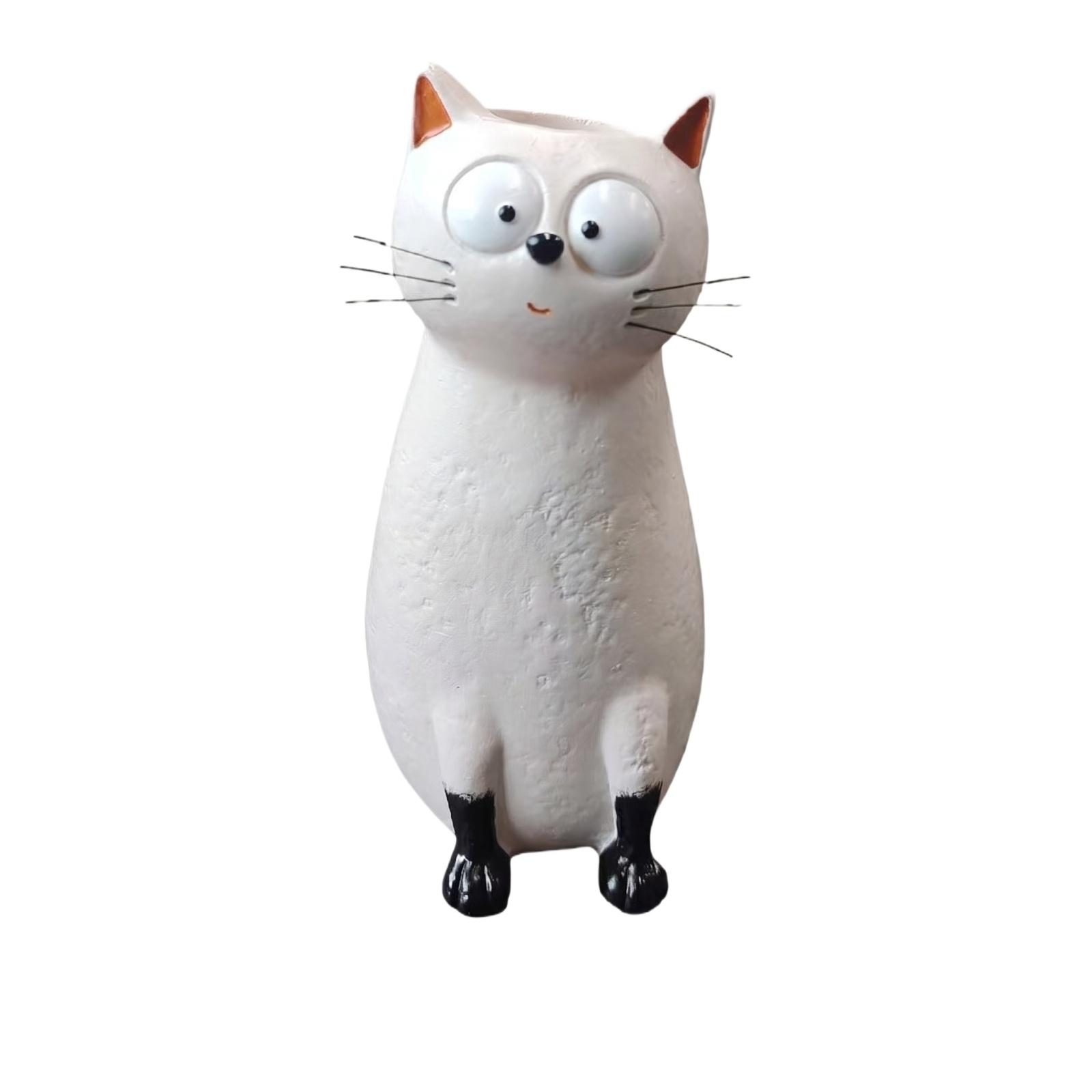 Cat Shaped Ceramic Vase Decorative Figurine for Home Office Desktop Ornament Flower Container Modern Animal Sculpture One Size білий
Cat Shaped Ceramic Vase Decorative Figurine for Home Office Desktop Ornament Flower Container Modern Animal Sculpture One Size білий