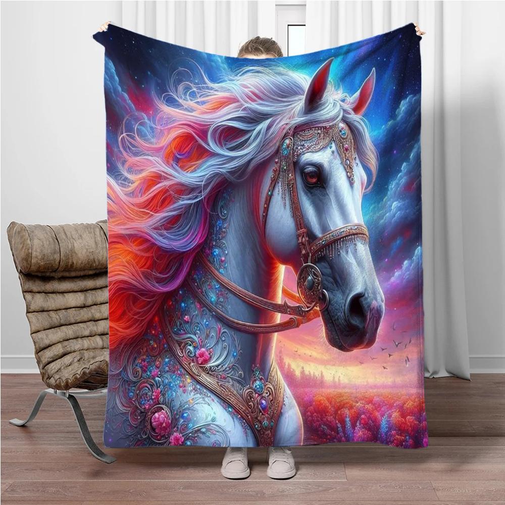 Animal Horse Cartoon Blanket Children Warm Soft Blanket for Sofa Office Bed Cover Blanket Suitable for Birthday Souvenir Gifts 100x150cm(39x59in)
Animal Horse Cartoon Blanket Children Warm Soft Blanket for Sofa Office Bed Cover Blanket Suitable for Birthday Souvenir Gifts 100x150cm(39x59in)