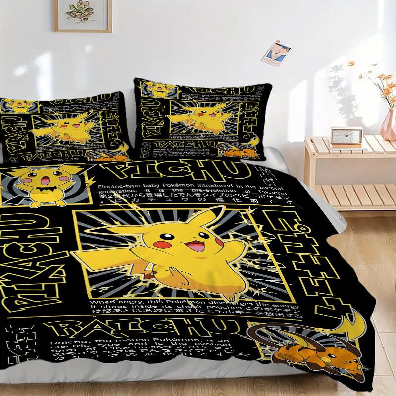 3pcs Pikachu, Electric Type Pokémon Cover Set, 1 Cover + 2 Pillowcases (No Insert), Bedding for All Seasons, Bedding,Bedroom Decor yy250922042 135x200cm
3pcs Pikachu, Electric Type Pokémon Cover Set, 1 Cover + 2 Pillowcases (No Insert), Bedding for All Seasons, Bedding,Bedroom Decor yy250922042 135x200cm