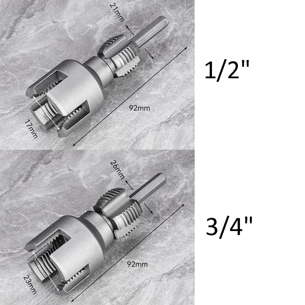 Integrated Internal & External Pipe Threading Tool,1/2 and 3/4 Water Pipe Internal and External Integrated Threader- for Water Pipes (1/2 *2) 1/2
Integrated Internal & External Pipe Threading Tool,1/2 and 3/4 Water Pipe Internal and External Integrated Threader- for Water Pipes (1/2 *2) 1/2