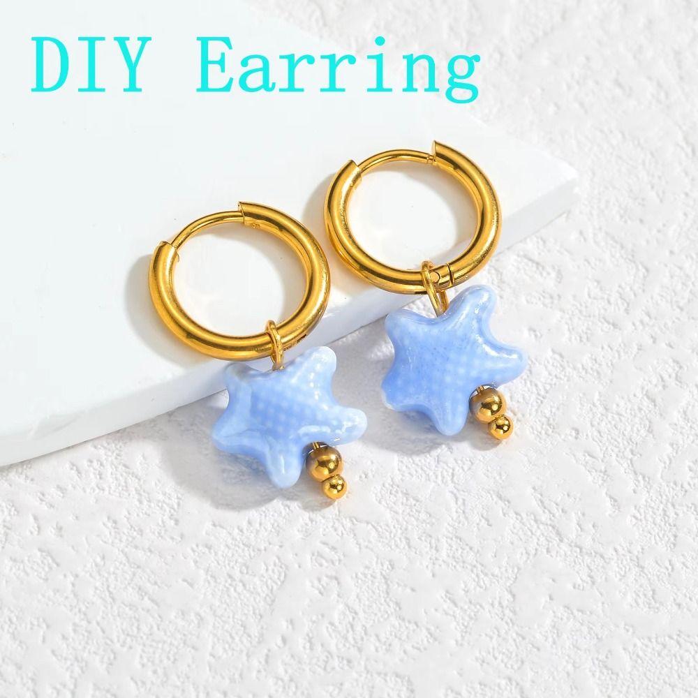 10pcs Fresh Color Ceramic Spacer Loose Beads Ceramic Jewelry Making Material Starfish Bead Gift озеро зелений колір
10pcs Fresh Color Ceramic Spacer Loose Beads Ceramic Jewelry Making Material Starfish Bead Gift озеро зелений колір
