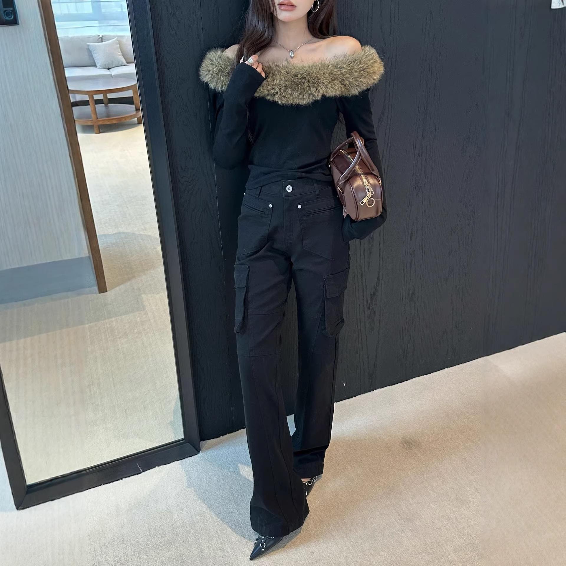 Lu Sheng Women s Black Micro Flare Cargo Pants with Multi-Pockets - Spicy Retro Street Style, Slimming and Distressed Design. Large чёрный
Lu Sheng Women s Black Micro Flare Cargo Pants with Multi-Pockets - Spicy Retro Street Style, Slimming and Distressed Design. Large чёрный