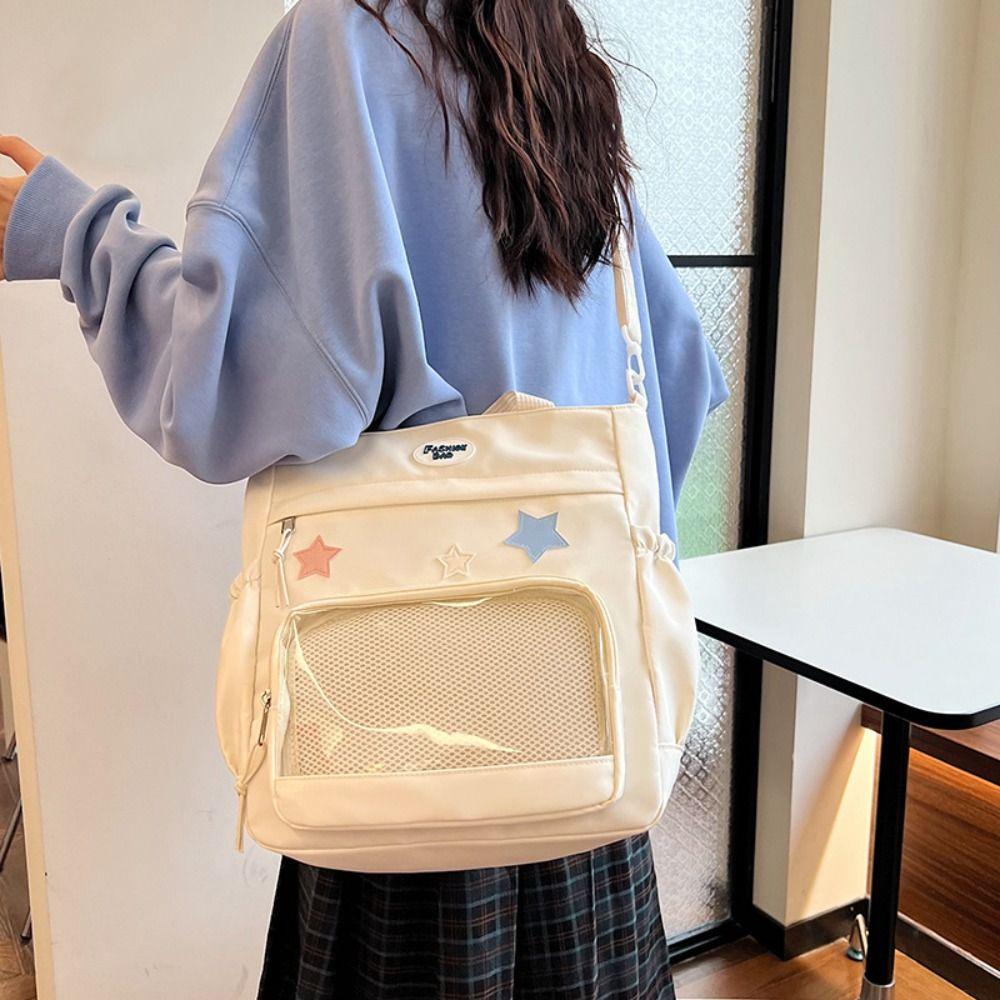 Transparent Star Itabag Solid Color Canvas Crossbody Bag Portable Japanese Tote Bag Ladies розовый
Transparent Star Itabag Solid Color Canvas Crossbody Bag Portable Japanese Tote Bag Ladies розовый