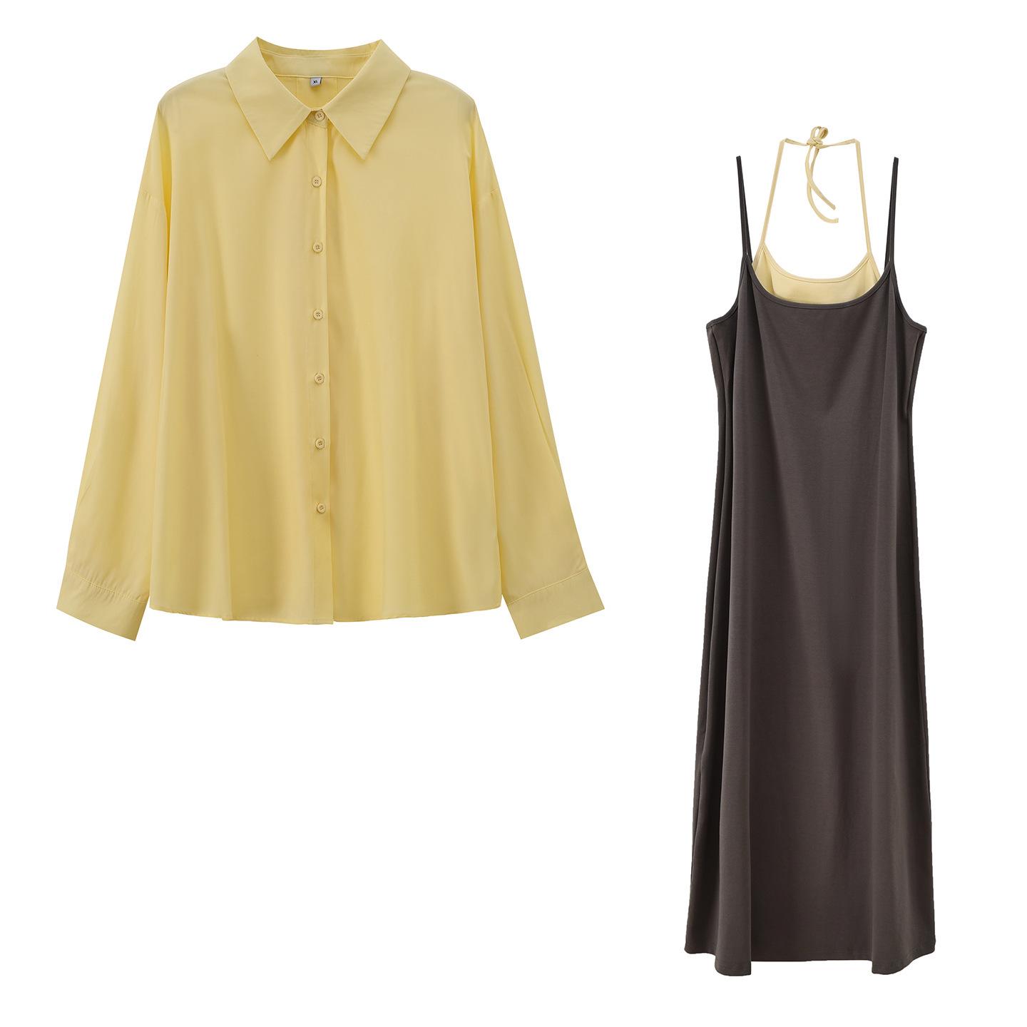 Korean Plus Size Faux Two-Piece Camisole Dress & Shirt Set for Women - Spring 2026 Lazy Style New Arrival 2XL (73-80kg) темно-сірий
Korean Plus Size Faux Two-Piece Camisole Dress & Shirt Set for Women - Spring 2026 Lazy Style New Arrival 2XL (73-80kg) темно-сірий