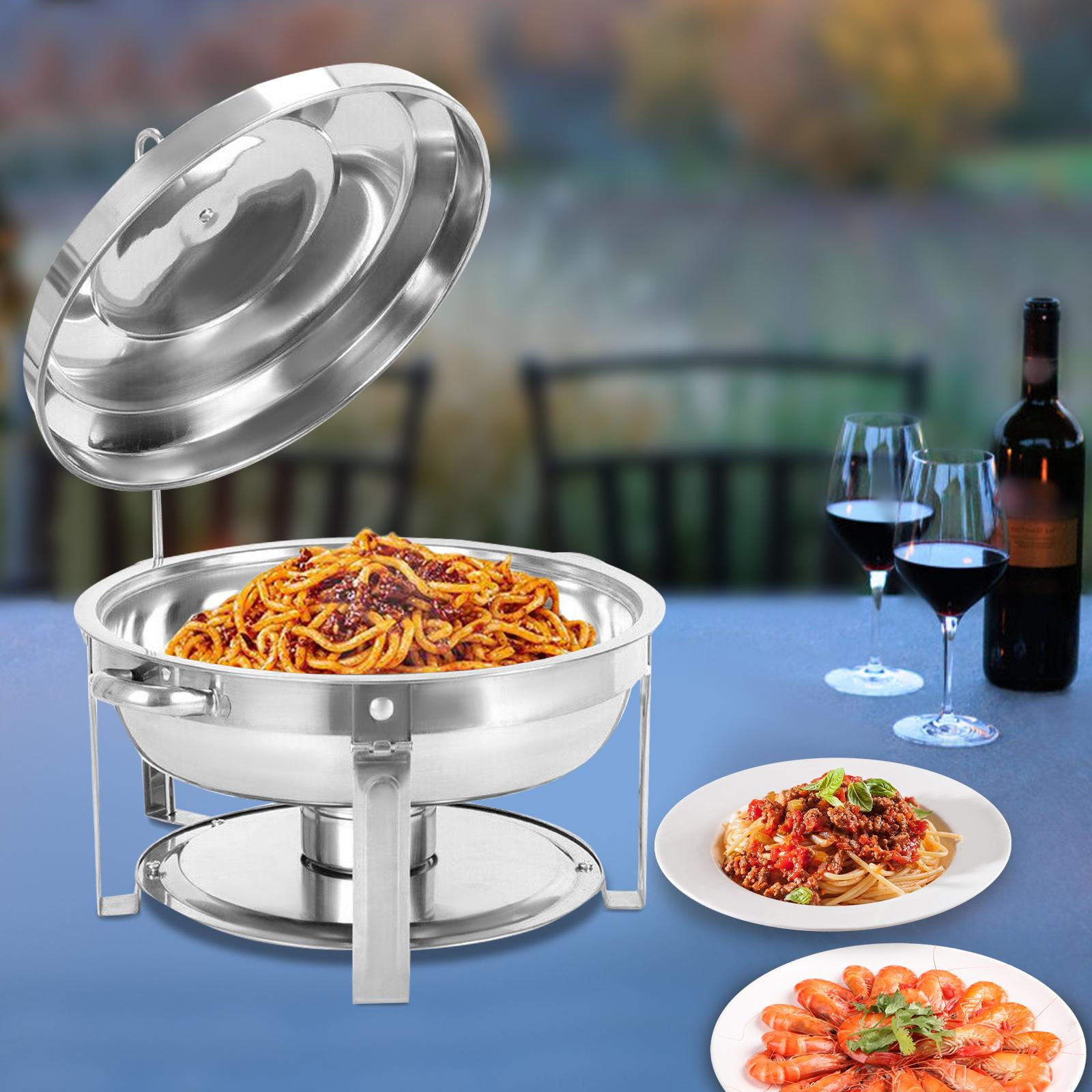 Round Chafing Dish with Lid & Fuel Can - 7.5L Stainless Steel Buffet Warmer for Catering, Wedding, Party - Dishwasher/Oven Safe серебряный
Round Chafing Dish with Lid & Fuel Can - 7.5L Stainless Steel Buffet Warmer for Catering, Wedding, Party - Dishwasher/Oven Safe серебряный