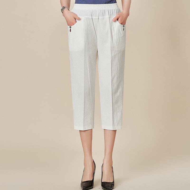 Summer High-Waisted Pure Cotton Casual Pants for Middle-Aged & Elderly Women - Lightweight, Cool, Loose, Cropped Style XL (suggested 80-105 jin)
Summer High-Waisted Pure Cotton Casual Pants for Middle-Aged & Elderly Women - Lightweight, Cool, Loose, Cropped Style XL (suggested 80-105 jin)