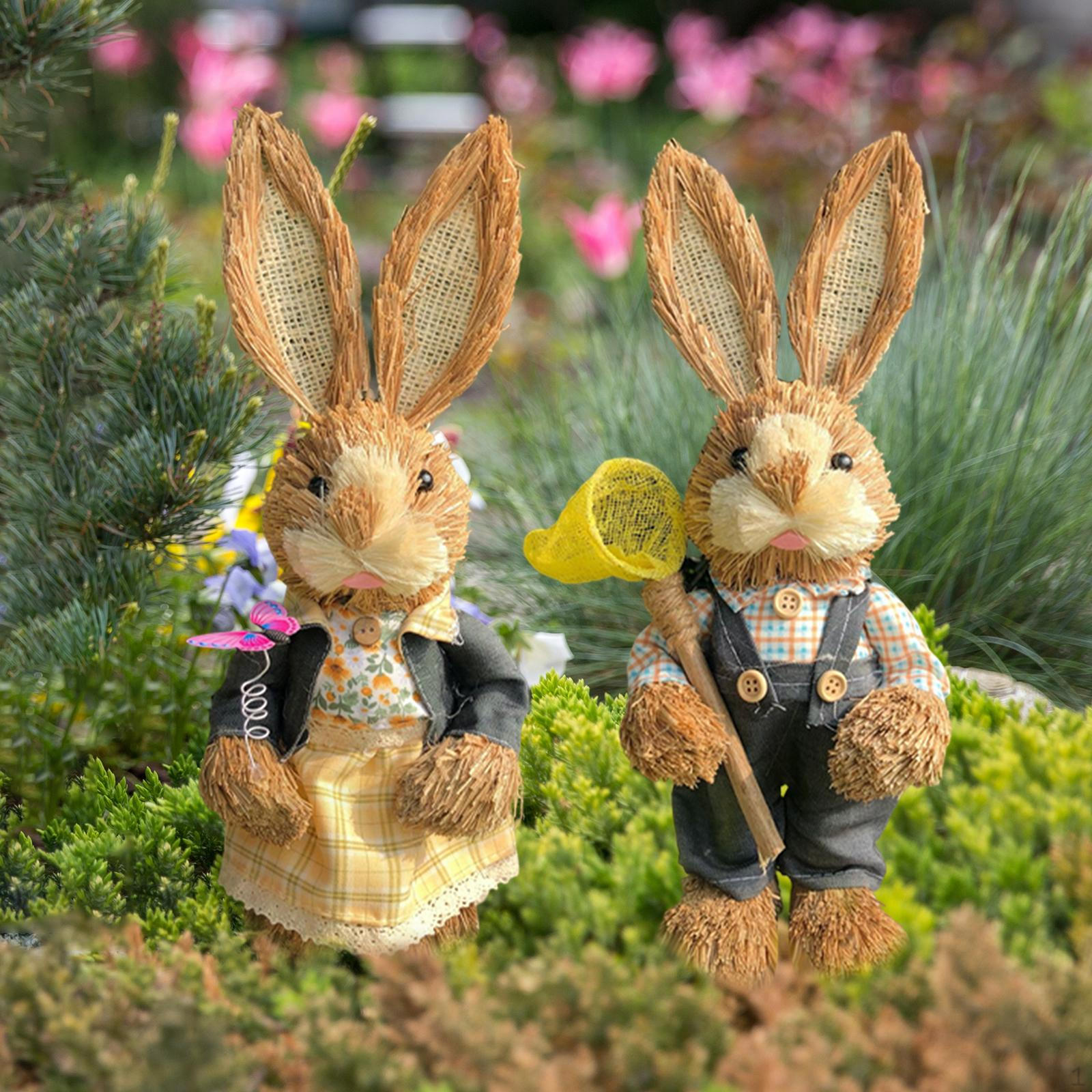 2Pcs Standing Easter Decor Bunny Statues for Outdoor Indoor Decoration
2Pcs Standing Easter Decor Bunny Statues for Outdoor Indoor Decoration