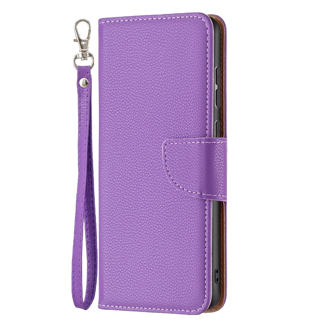 For Samsung Galaxy A33 5G Litchi Texture PU Leather Phone Case Wallet Solid Color Anti-fall Phone Cover with Strap Purple
For Samsung Galaxy A33 5G Litchi Texture PU Leather Phone Case Wallet Solid Color Anti-fall Phone Cover with Strap Purple