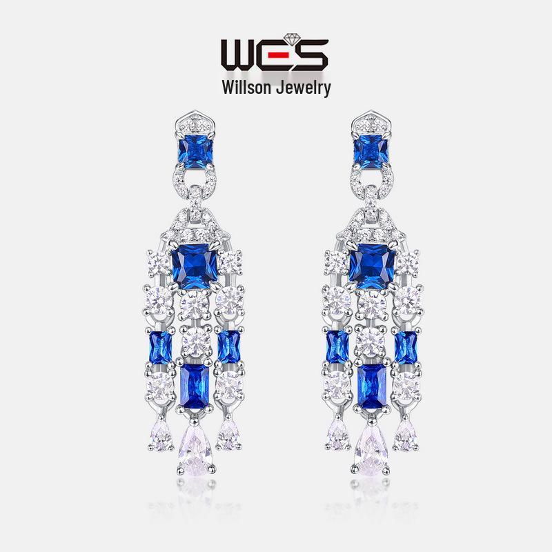 Wellshine Retro S925 Silver High Carbon Diamond Dangle Earrings - Women s Versatile Long Temperament Jewelry 925 Silver
Wellshine Retro S925 Silver High Carbon Diamond Dangle Earrings - Women s Versatile Long Temperament Jewelry 925 Silver