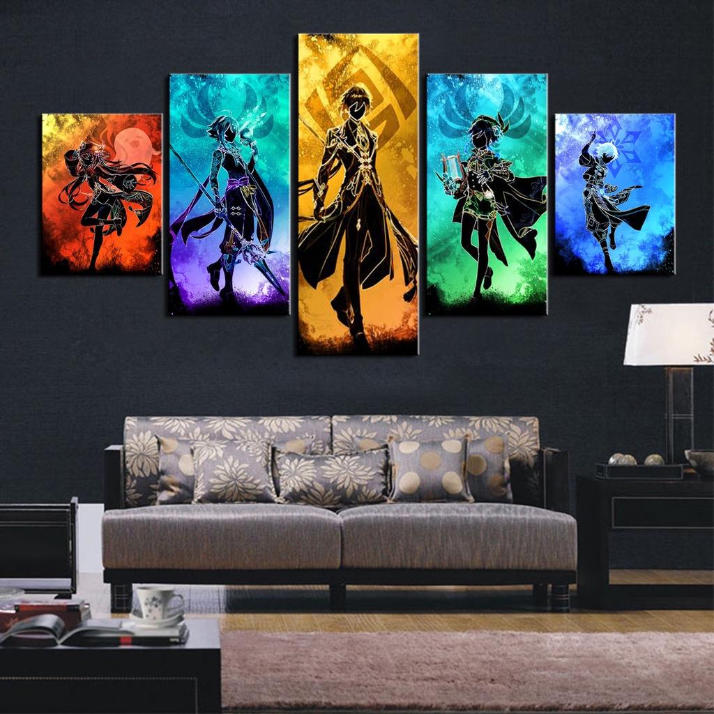 5 Panels Canvas Wall Art Poster Painting Genshin Impact Game Wallpaper Home Decor Picture Print Living Room Anime Bedroom Mura 20x35 20x45 20x55cm
5 Panels Canvas Wall Art Poster Painting Genshin Impact Game Wallpaper Home Decor Picture Print Living Room Anime Bedroom Mura 20x35 20x45 20x55cm