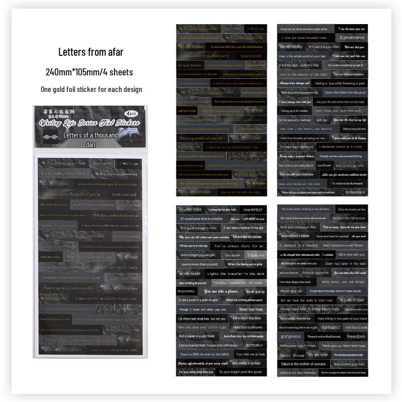 Yuezhen Пишущая жизнь Ретро Горячее тиснение Креативные наклейки для журнала для детей
Yuezhen Пишущая жизнь Ретро Горячее тиснение Креативные наклейки для журнала для детей