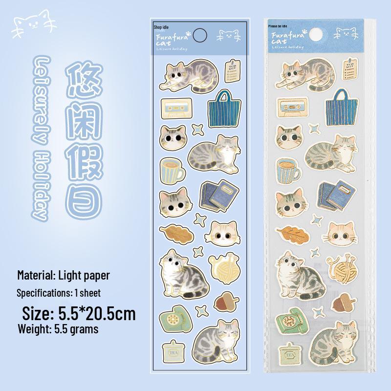 Yuxian Cute Cat Hot Stamping Stickers for Journal and Photo Frame DIY
Yuxian Cute Cat Hot Stamping Stickers for Journal and Photo Frame DIY