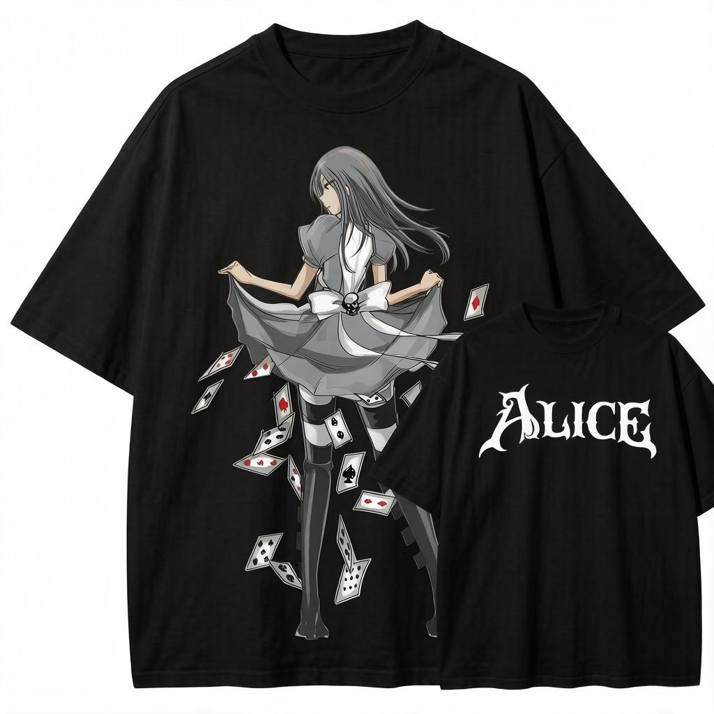 Alice Madness Anime Lover Washed T Shirt Year Round Clothing Personality Clothes Plus Size Unisex High Quality Hot Product Tee S
Alice Madness Anime Lover Washed T Shirt Year Round Clothing Personality Clothes Plus Size Unisex High Quality Hot Product Tee S