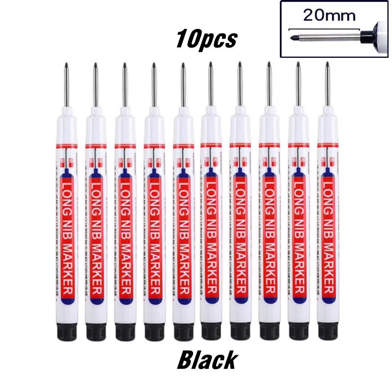 10Pcs/Set 20mm Deep Hole Long Nib Head Marker For Metal Perforating Pen Waterproof Bathroom Woodworking Decor Multi-Purpose Tool
10Pcs/Set 20mm Deep Hole Long Nib Head Marker For Metal Perforating Pen Waterproof Bathroom Woodworking Decor Multi-Purpose Tool