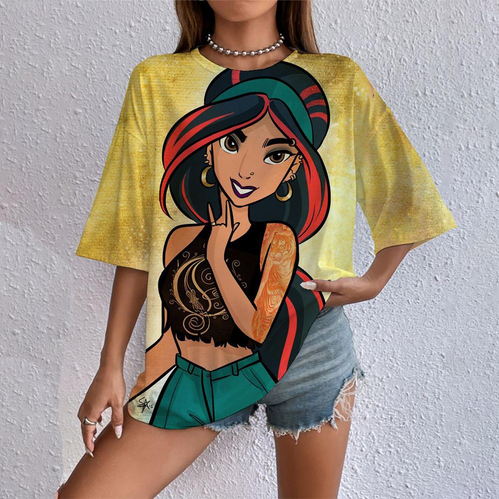 Жіноча футболка з мультяшним принтом Disney 2025, футболка з принцесою, літня футболка з коротким рукавом, повсякденний топ у стилі Хараджуку з круглим вирізом L
Жіноча футболка з мультяшним принтом Disney 2025, футболка з принцесою, літня футболка з коротким рукавом, повсякденний топ у стилі Хараджуку з круглим вирізом L