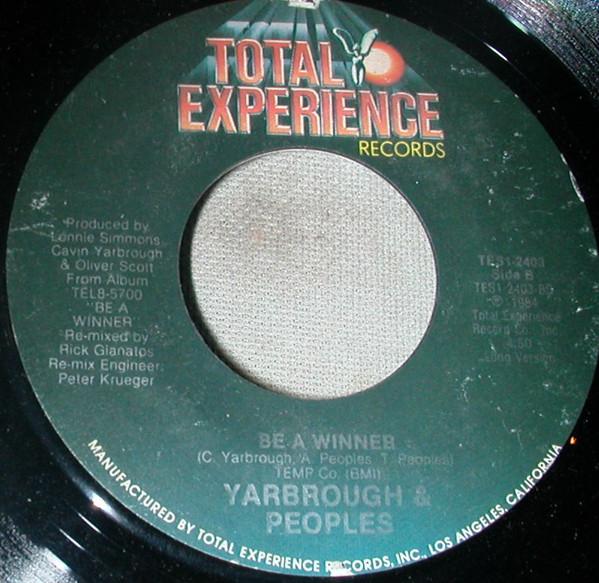 7inch Record YARBROUGH & PEOPLES - Be A Winner TES12403 Total Experienc 1984 US Soul/Funk Used
7inch Record YARBROUGH & PEOPLES - Be A Winner TES12403 Total Experienc 1984 US Soul/Funk Used