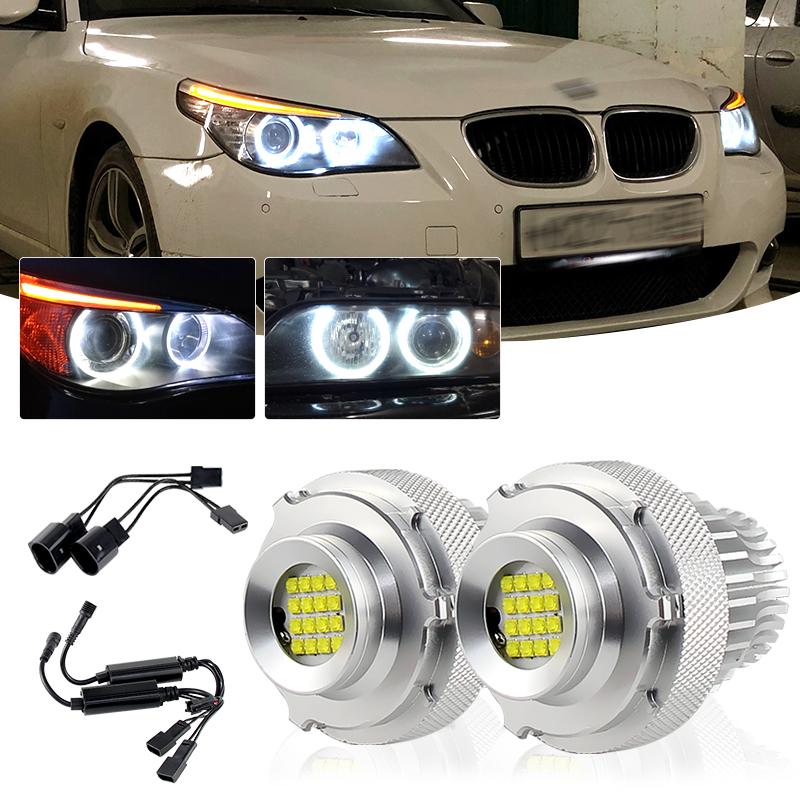 2PCS For BMW 5-Series E60 E61 LCI 2007-2010 No Error Angel Eyes Halo Lights LED Marker Lamps White Bulbs 160W Car Accessoeies
2PCS For BMW 5-Series E60 E61 LCI 2007-2010 No Error Angel Eyes Halo Lights LED Marker Lamps White Bulbs 160W Car Accessoeies