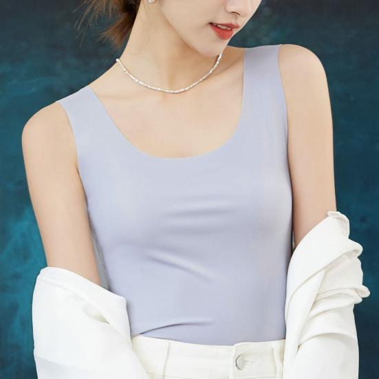 Женская майка Ice Silk с круглым вырезом без рукавов, топ-майка, базовая летняя блузка-майка, повседневные рубашки для тренировок L
Женская майка Ice Silk с круглым вырезом без рукавов, топ-майка, базовая летняя блузка-майка, повседневные рубашки для тренировок L