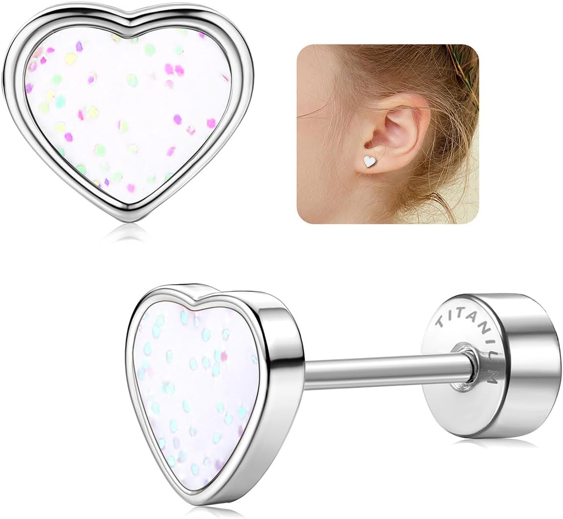 Bobisty 20G Titanium Heart Love Earrings for Women 14K Gold Plated Cute Tiny Sequins Studs Cartilage Earrings Piercing Jewelry 20G(0.8mm)
Bobisty 20G Titanium Heart Love Earrings for Women 14K Gold Plated Cute Tiny Sequins Studs Cartilage Earrings Piercing Jewelry 20G(0.8mm)