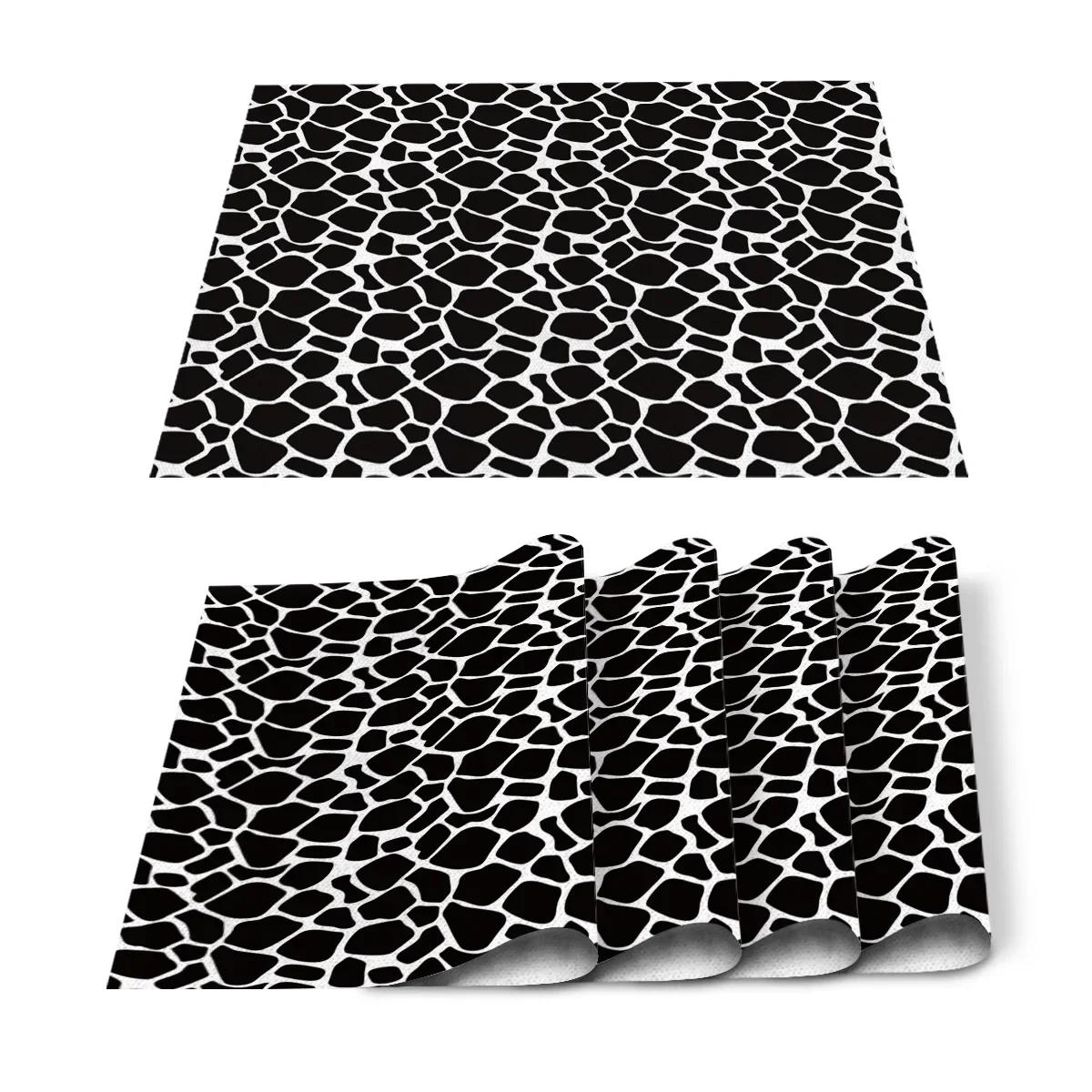 2/4/6pcs Placemats Leopard Print Black White Striped Print Dining Table Runner Place Mat in Kitchen Accessories Bar Mat Coaster 2pcs 30x45cm
2/4/6pcs Placemats Leopard Print Black White Striped Print Dining Table Runner Place Mat in Kitchen Accessories Bar Mat Coaster 2pcs 30x45cm
