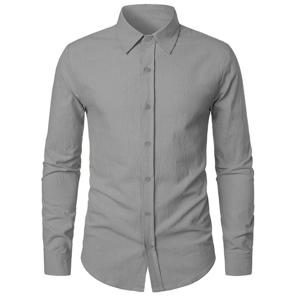 Чоловіча бавовняна лляна сорочка. Приталені. Ділова сорочка з довгим рукавом. Весна-осінь. Повсякденна формальна чоловіча сорочка. XXL сірий колір
Чоловіча бавовняна лляна сорочка. Приталені. Ділова сорочка з довгим рукавом. Весна-осінь. Повсякденна формальна чоловіча сорочка. XXL сірий колір