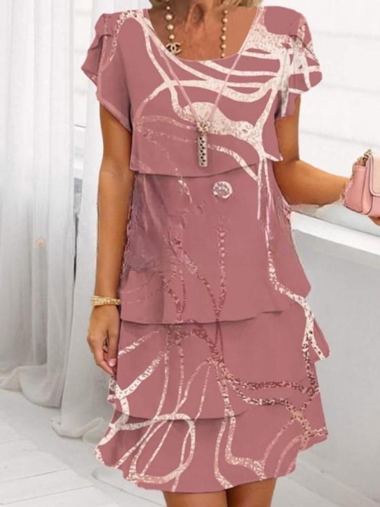 Женское платье с цветочным принтом, V-образным вырезом, короткими рукавами и многослойным подолом, с жемчужными аксессуарами XXL
Женское платье с цветочным принтом, V-образным вырезом, короткими рукавами и многослойным подолом, с жемчужными аксессуарами XXL