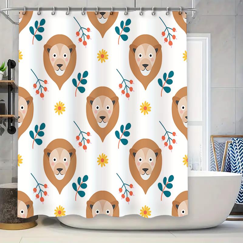Brightly Colored Lion Head Shower Curtain For Bathroom Decor Modern Animal Pattern Printing Durable Water Repellent Fabric (Whit W60H190(CM)-1 Pcs
Brightly Colored Lion Head Shower Curtain For Bathroom Decor Modern Animal Pattern Printing Durable Water Repellent Fabric (Whit W60H190(CM)-1 Pcs