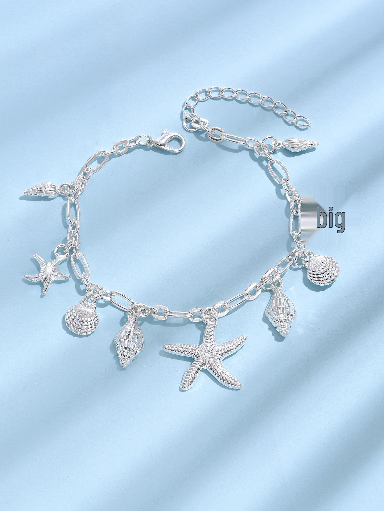 Пляжный браслет на щиколотку в стиле ретро с изображением морской звезды и ракушки — модная классика для женщин за рубежом
Пляжный браслет на щиколотку в стиле ретро с изображением морской звезды и ракушки — модная классика для женщин за рубежом