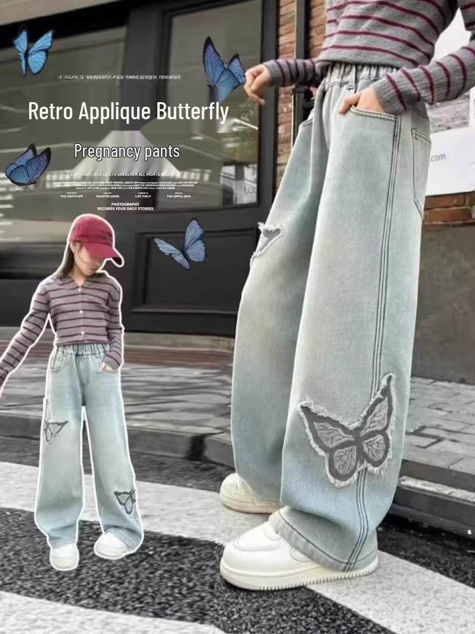 Girls Spring/Autumn Slim-Fit Wide-Leg Denim Pants - Fashionable, Flattering, Versatile, and Loose. 120
Girls Spring/Autumn Slim-Fit Wide-Leg Denim Pants - Fashionable, Flattering, Versatile, and Loose. 120