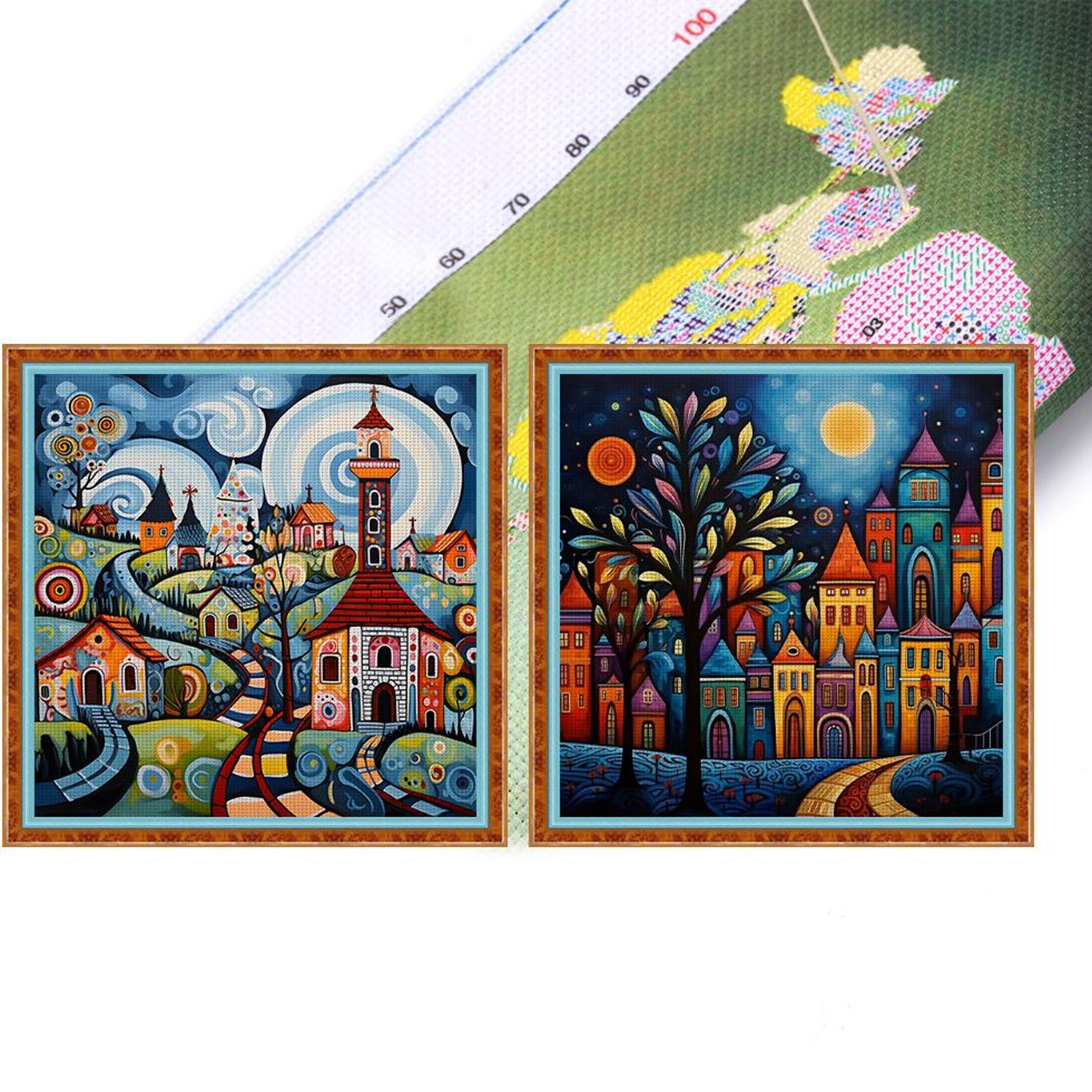 2pcs Houses Printed Cross Stitch Kit DIY 14CT Thread Art Needlework Home Decor
2pcs Houses Printed Cross Stitch Kit DIY 14CT Thread Art Needlework Home Decor