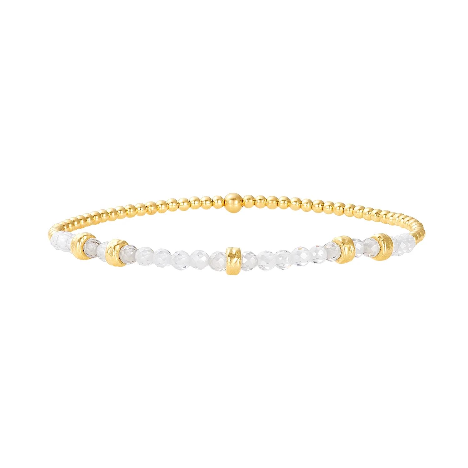 Vlen Natural Stone Bracelet Gold Plated Beads Accent Bracelets Elastic Minimalist Everyday Healing Jewelry Boho Gift for Her 17.5cm
Vlen Natural Stone Bracelet Gold Plated Beads Accent Bracelets Elastic Minimalist Everyday Healing Jewelry Boho Gift for Her 17.5cm