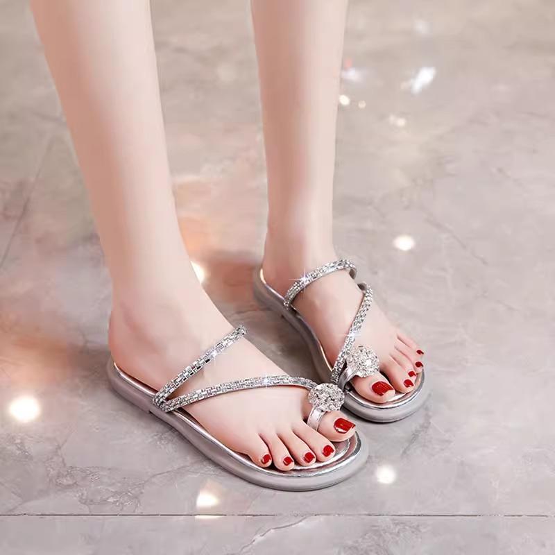 Slippers flat shoes pinch feet cool slippers beautiful sandals women s summer wear silver women s shoes 35
Slippers flat shoes pinch feet cool slippers beautiful sandals women s summer wear silver women s shoes 35