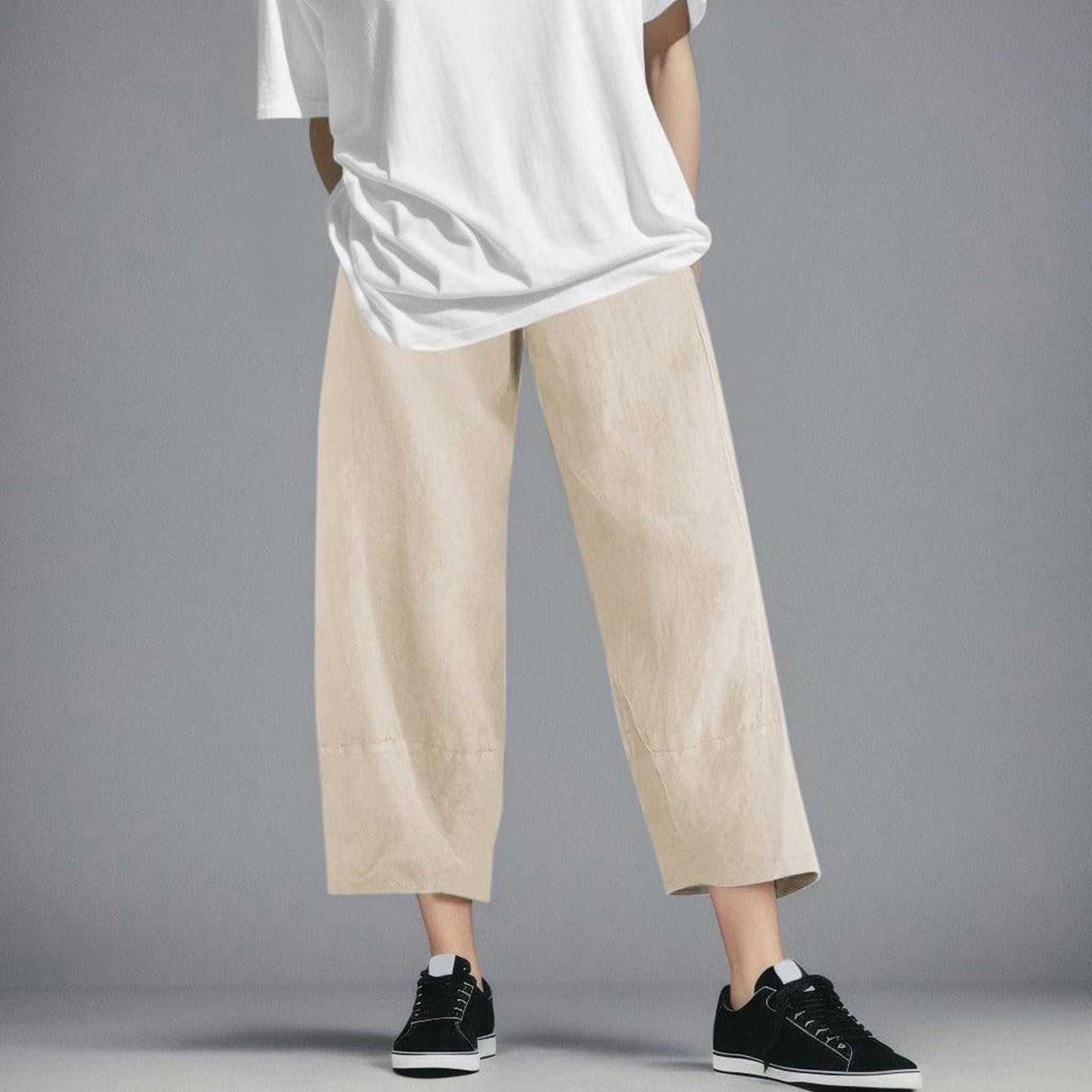 Женские удобные повседневные модные свободные однотонные брюки с эластичной резинкой на талии S бежевый
Женские удобные повседневные модные свободные однотонные брюки с эластичной резинкой на талии S бежевый