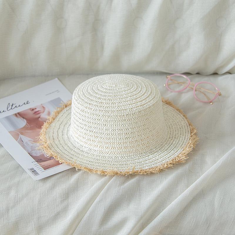 Женская летняя соломенная шляпа с плоским верхом, широкополая солнцезащитная пляжная шляпа рыбака, дышащая, ручная работа для фотосъемки на берегу моря ONE SIZE
Женская летняя соломенная шляпа с плоским верхом, широкополая солнцезащитная пляжная шляпа рыбака, дышащая, ручная работа для фотосъемки на берегу моря ONE SIZE