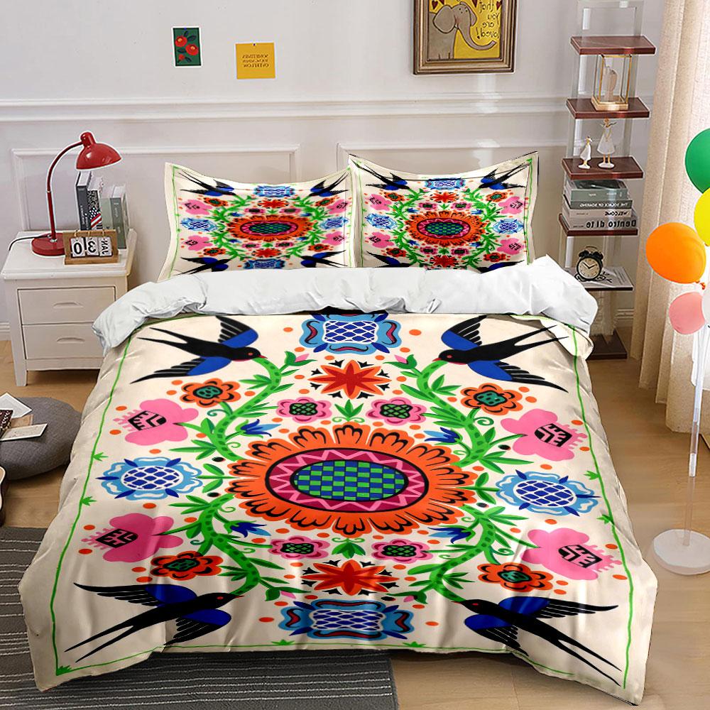 Colorful floral swallows design. Bedding sets Duvet cover sets Duvet covers Pillowcases(1 * Duvet Cover 2 * Pillowcases, without duvet insert) 135x200cm
Colorful floral swallows design. Bedding sets Duvet cover sets Duvet covers Pillowcases(1 * Duvet Cover 2 * Pillowcases, without duvet insert) 135x200cm
