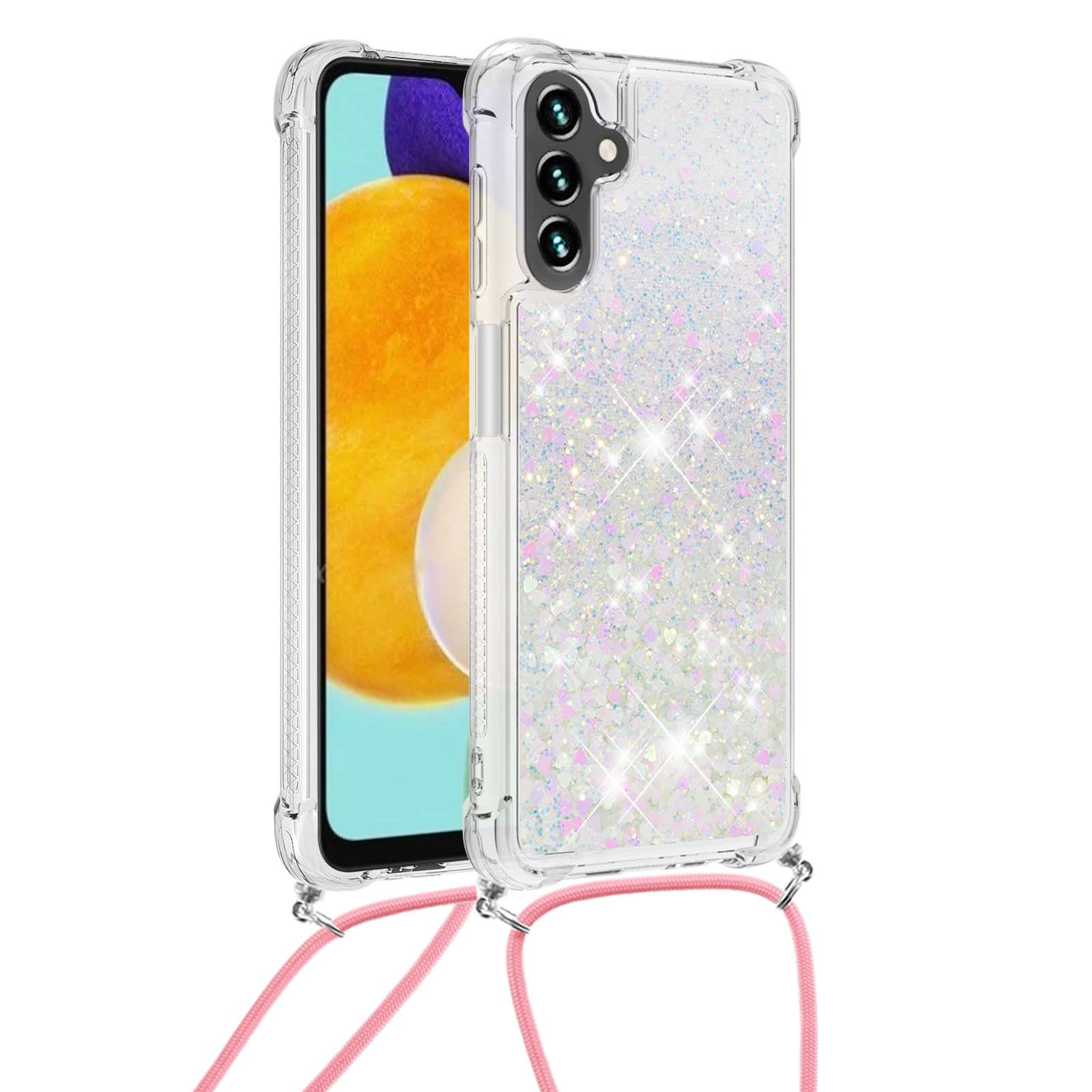 For Samsung Galaxy A34 5G TPU Case Quicksand Design Phone Cover with Lanyard Laser/Hearts
For Samsung Galaxy A34 5G TPU Case Quicksand Design Phone Cover with Lanyard Laser/Hearts