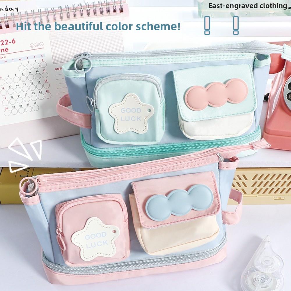 Handheld Korean Pencil Case Multilayer Ins Pencil Pouch Y2K Star Stationery Bag Stationery Holder зелёный/синий
Handheld Korean Pencil Case Multilayer Ins Pencil Pouch Y2K Star Stationery Bag Stationery Holder зелёный/синий