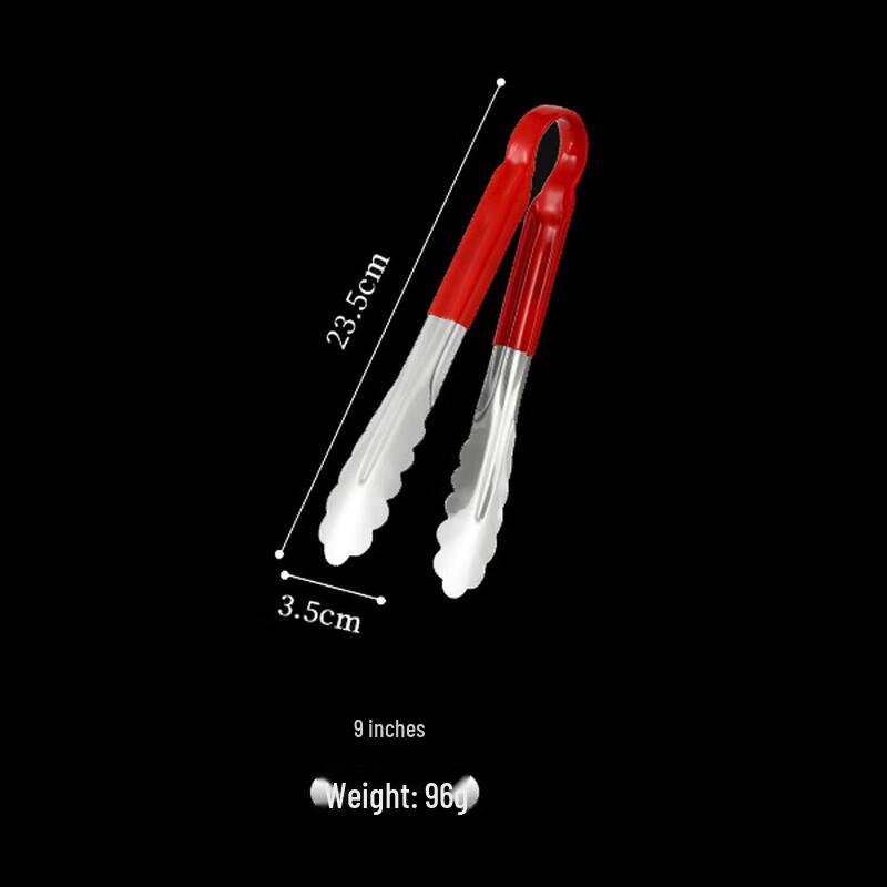 Stainless Steel Red Silicone Kitchen Tongs
Stainless Steel Red Silicone Kitchen Tongs
