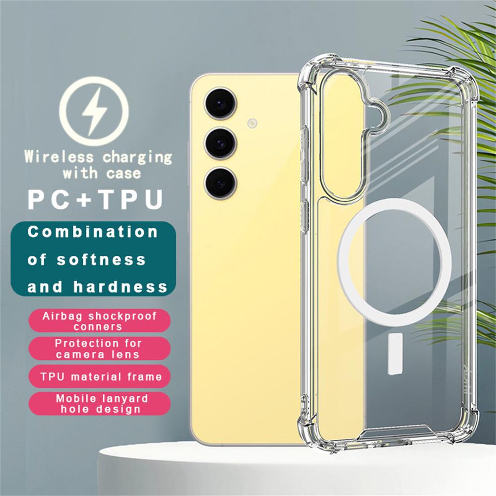 IMAK For Samsung Galaxy S25 Clear Case Compatible with MagSafe Shockproof PC TPU Phone Cover Style A
IMAK For Samsung Galaxy S25 Clear Case Compatible with MagSafe Shockproof PC TPU Phone Cover Style A