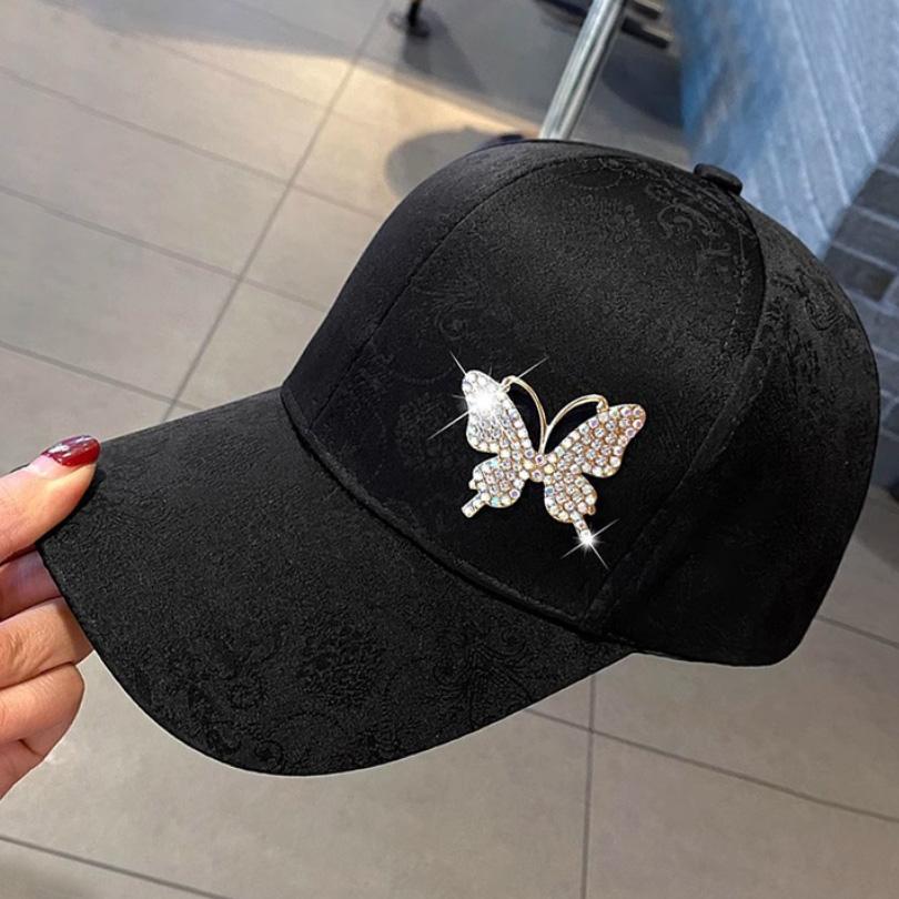 Бейсболка с блестящими стразами в виде бабочки - Женская шляпа от солнца - Универсальный и модный весенне-летний стиль Adjustable чёрный
Бейсболка с блестящими стразами в виде бабочки - Женская шляпа от солнца - Универсальный и модный весенне-летний стиль Adjustable чёрный