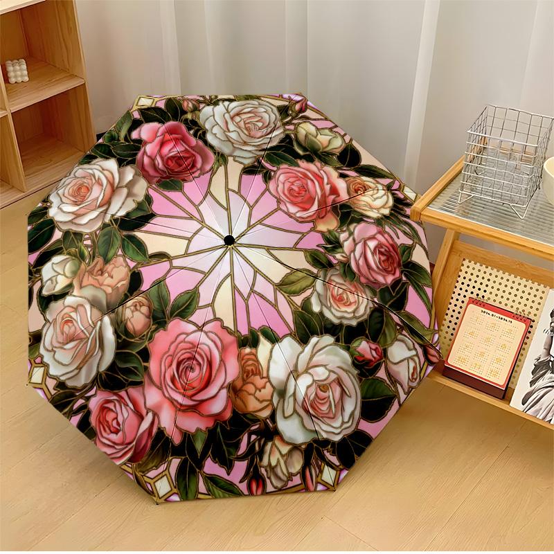 Rose Snow Umbrella Theme Automatic Umbrella Compact 8-Rib Design Sturdy Construction Durable Umbrella Stylish Accessory
Rose Snow Umbrella Theme Automatic Umbrella Compact 8-Rib Design Sturdy Construction Durable Umbrella Stylish Accessory