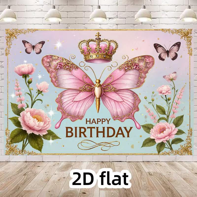 2D Printed Royal Butterfly & Crown Studio Backdrop for Birthday Photography 47.2x31.5inch/120*80cm
2D Printed Royal Butterfly & Crown Studio Backdrop for Birthday Photography 47.2x31.5inch/120*80cm