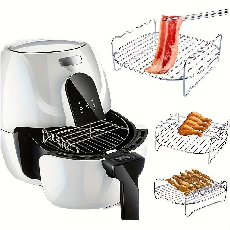 1PC Stainless Steel Airfryers Double Layer Rack Round Roasting Grill Rack With 4-Part Circular Grill Durable Air Fryers Holder
1PC Stainless Steel Airfryers Double Layer Rack Round Roasting Grill Rack With 4-Part Circular Grill Durable Air Fryers Holder