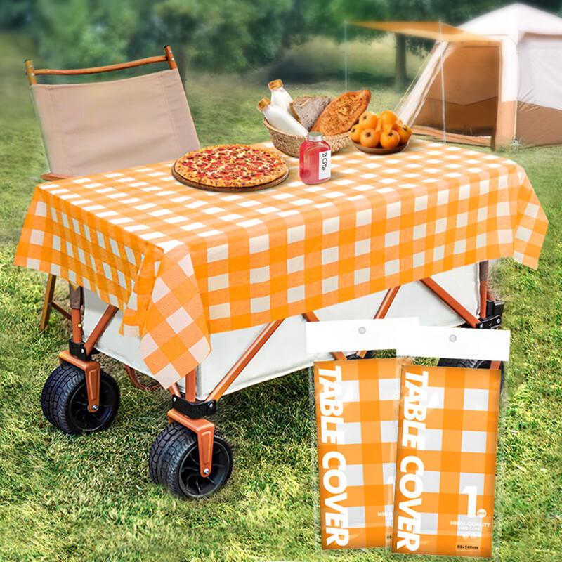 Pabei Disposable Plastic Tablecloth, Orange & White Plaid
Pabei Disposable Plastic Tablecloth, Orange & White Plaid