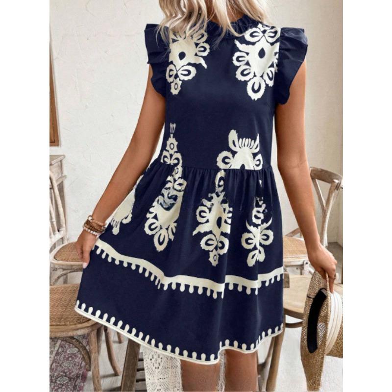 Свободные платья-торты с принтом и оборками на шее, расклешенные рукава, для отдыха на пляже, для женщин XL синий
Свободные платья-торты с принтом и оборками на шее, расклешенные рукава, для отдыха на пляже, для женщин XL синий